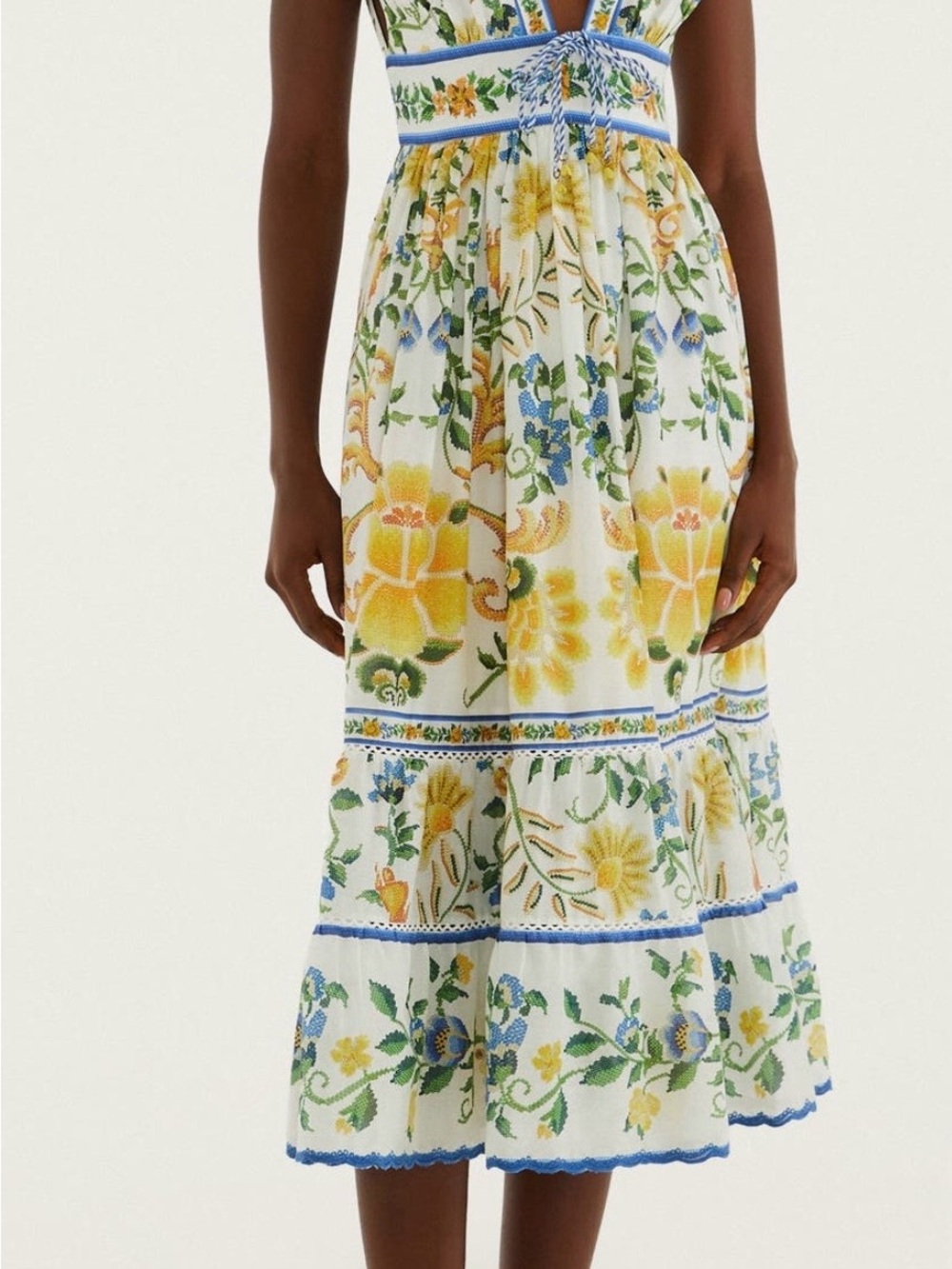 FARM Rio
Emily Tapestry Floral
Print Midi Dress Size - M